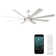Aura 8 - Blade Indoor/Outdoor Smart Ceiling Fan with Adjustable CCT 2700K-3000K-4000K-5000K LED Light Kit and Remote Control Included, Works With Alexa and iOS or Android App