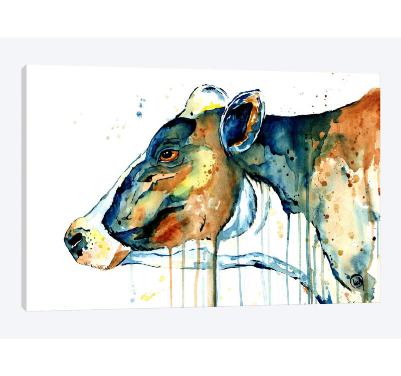 «Feeling Blue» par Lisa Whitehouse, impression sur toile, H 12 po x l 18 po x P 1,5 po, Pas de tapis, Toile tendue