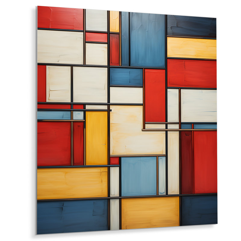 «Geometric Abstraction Composition II - Abstract Spirals», impressions sur métal, H 32 po x l 24 po