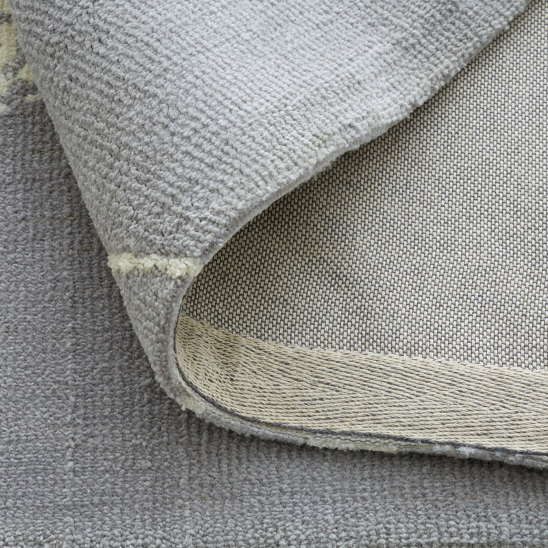 Meadowsweet Floral Machine Woven Grey/White Rug, Rectangle 80 x 150cm