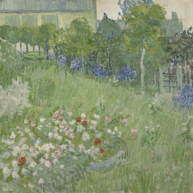 Reproduction d'art sur toile tendue, "Le jardin de Daubigny, 1890" par Vincent Van Gogh, H 12 po x l 12 po x P 1,5 po