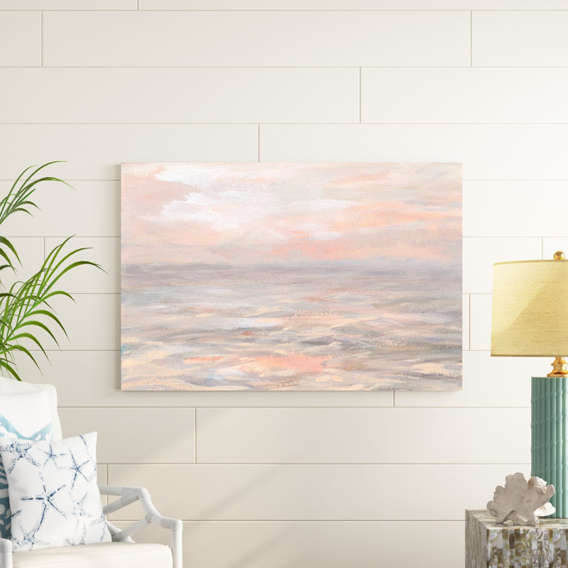 Arneson " Sunrise Waters " Painting Print, 32" H x 48" W, Framed Print without Mat, Black