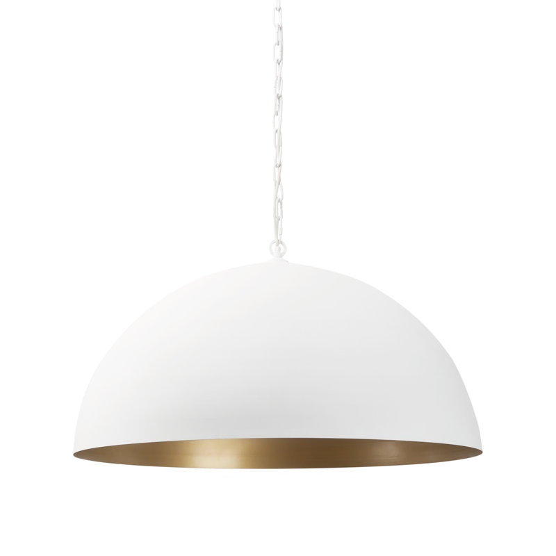Nadalee 1 - Light White Dome Pendant, 23" H x 36" W x 36" D