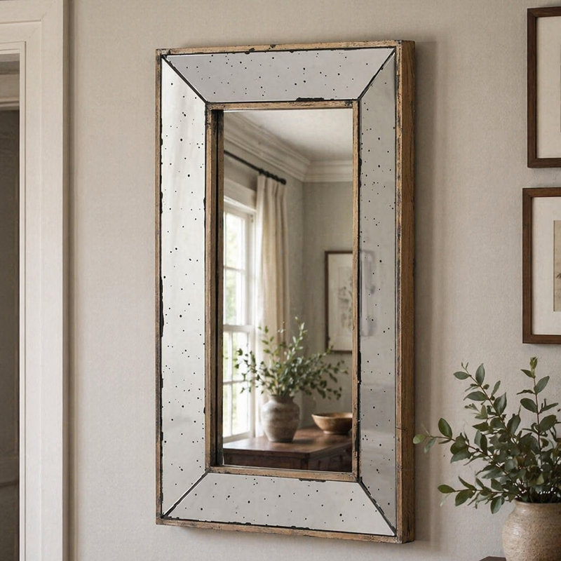 Miroir d'appoint patiné, 16,5 x 24 po