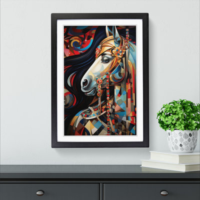 XYZ-FRM-V1223-5230 Pony Art Deco No.2 1 Piece Single Picture Frame Wall Art
