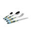 24 Pieces Coloured Cutlery Set, Service For 6
