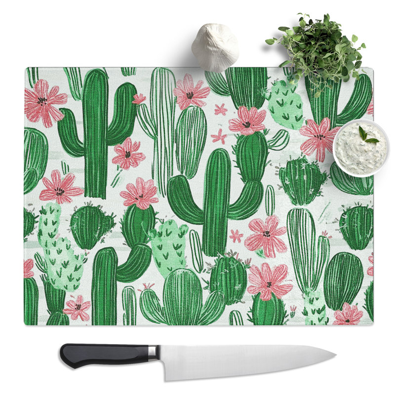 Cactus Art Vol.5  Glass Chopping Board