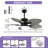  44 Inch Palm Leaf Ceiling Fans With Lights And Remote Control-1221744686