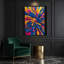 Aquarelle abstraite, art mural sur toile mauve 59-853753723