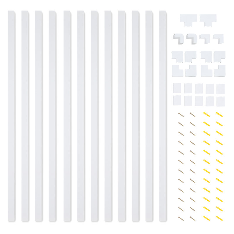Douze couvre-câbles de 25 pouces - Ensemble de gestion de câbles au total de 300 pouces pour câbles de télévision ou d'ordinateur fixés au mur par Simple Cord