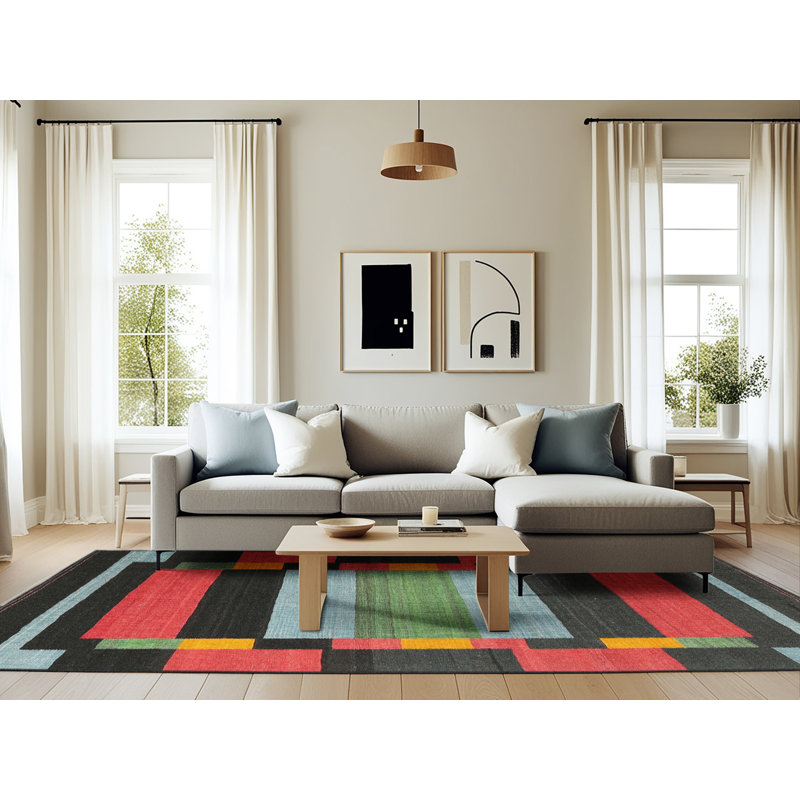 Surface beige contemporaine tapis, Rectangle 6 pi x 9 pi