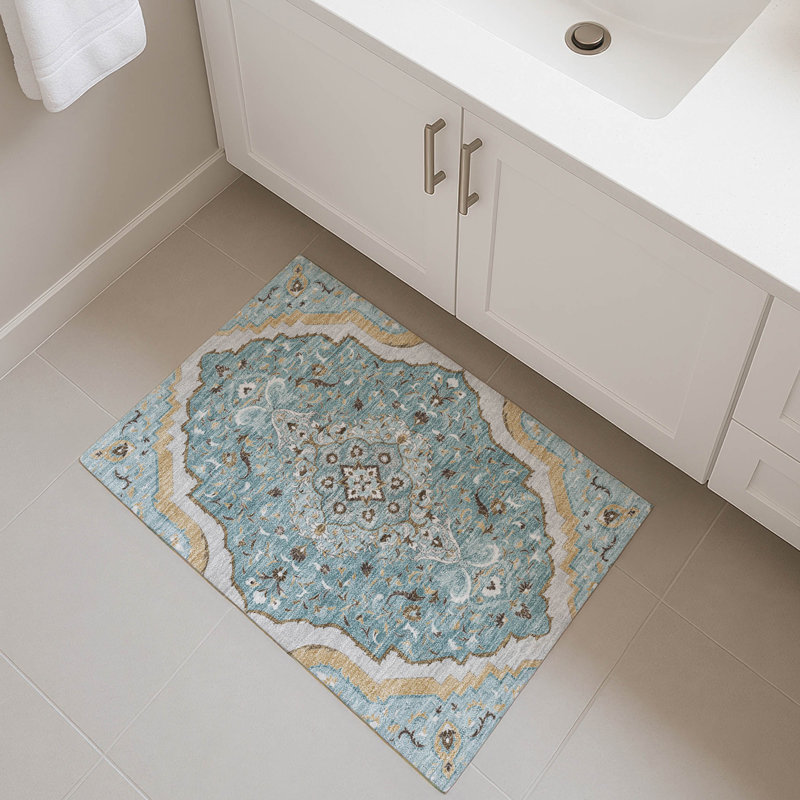 Tapis intérieur / extérieur lavable à la machine Chantille ACN2715 Global, 1 pi 8 po x 2 pi 6 po, Sarcelle