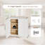  Armoires de buanderie à fixation murale avec portes et tablettes, armoire à pharmacie en bois massif RTA l 30 po x H 30 po x P 12 po, armoire blanche, peu encombrante pour la cuisine, la salle de bain et le garage-120317729-120317724