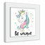 «Be Unique», impression sur papier licorne-47848669-47848661
