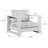 Hoyt 37.40” Outdoor Aluminum Armchair-940330901-970786424