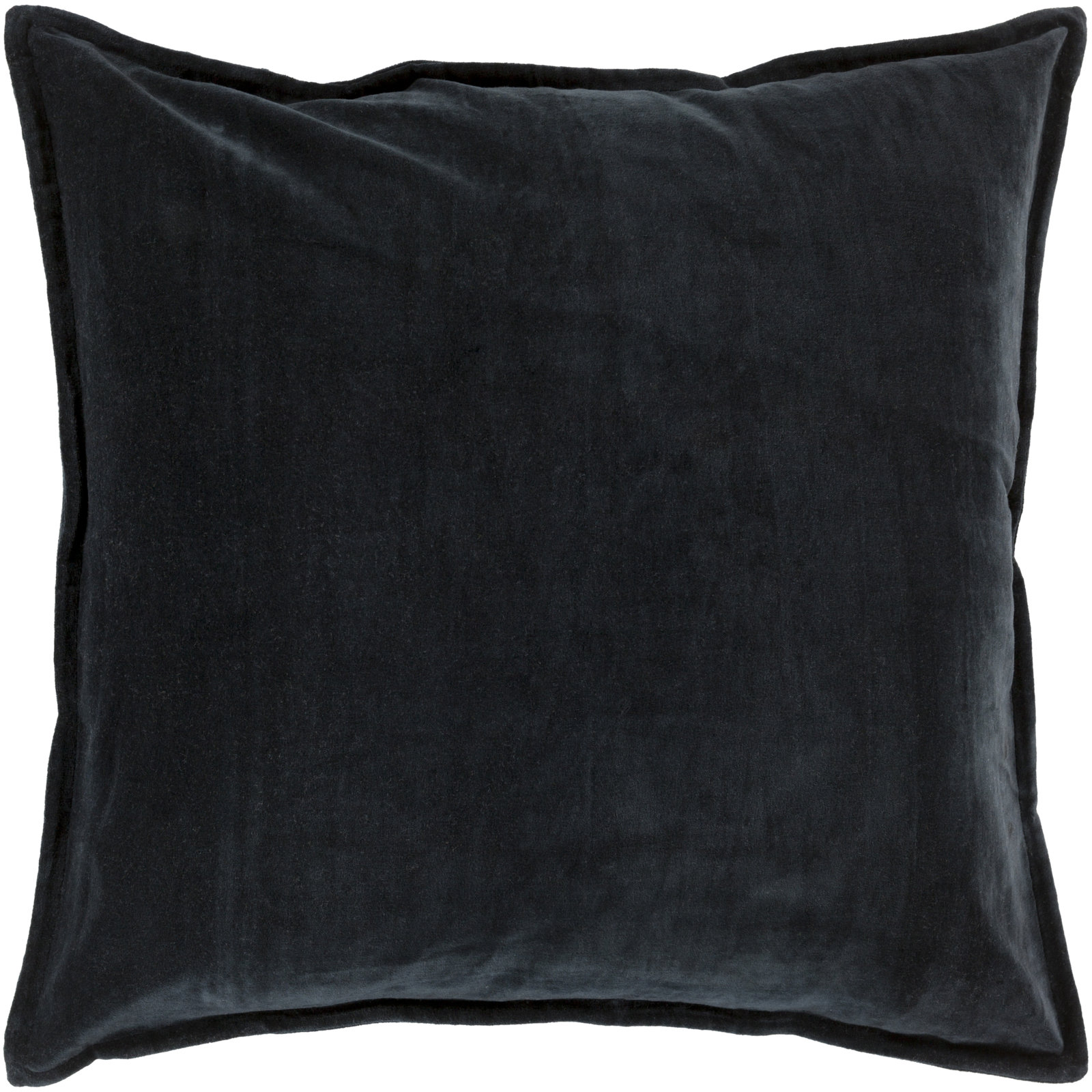 Edgar 100% Cotton Throw Pillow, Black, Polyester/Polyfill, 20"H x 20"W