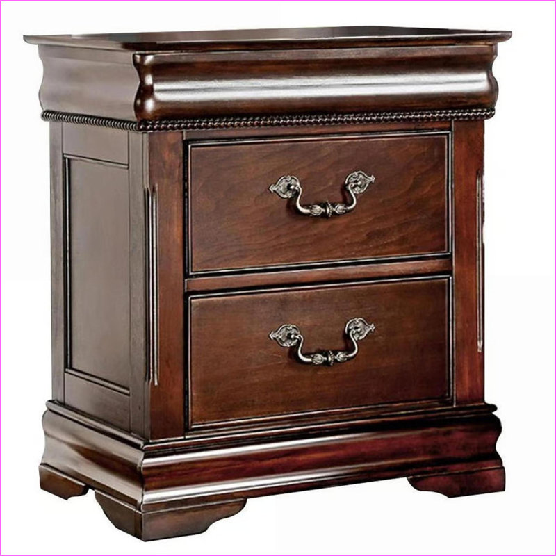 Table de chevet 2 tiroirs Traditional
