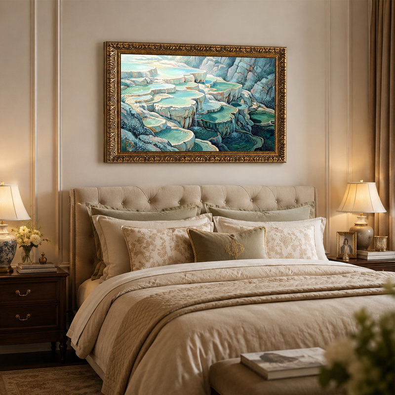 Art mural sur toile vert, H 16 po x l 24 po