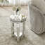 Table de bout miroitante en octogone avec incrustation de cristaux (table incluse seulement)
