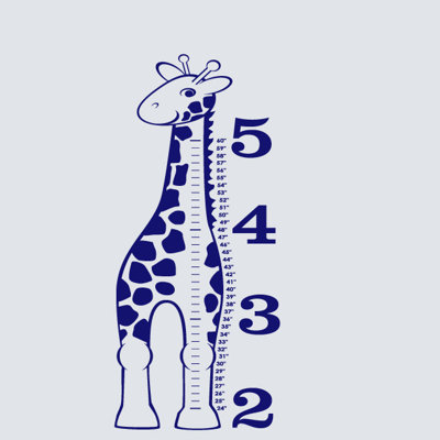 Décalcomanie murale « giraffe growth chart »