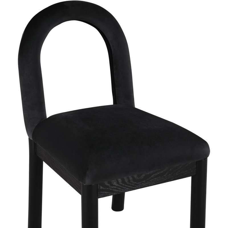 Chaise Macleod, Velours noir, Noir, noir, noir, noir