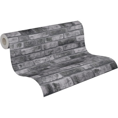 Concord Faux Featuring Brick Wall 33' L x 21" W Textured Wallpaper Roll