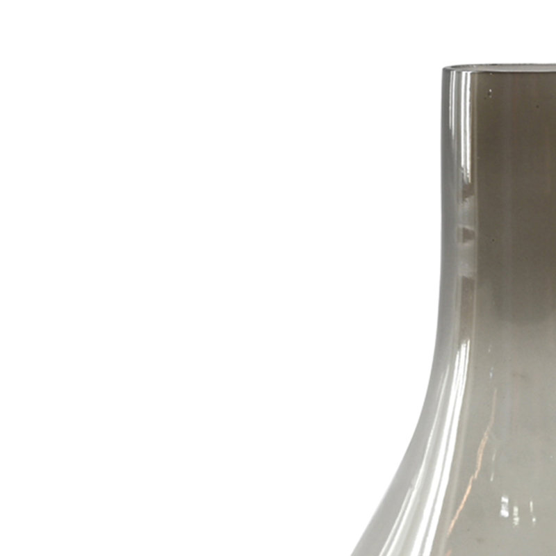 Tergel Long Neck 10" Handblown Glass Vase, Gray