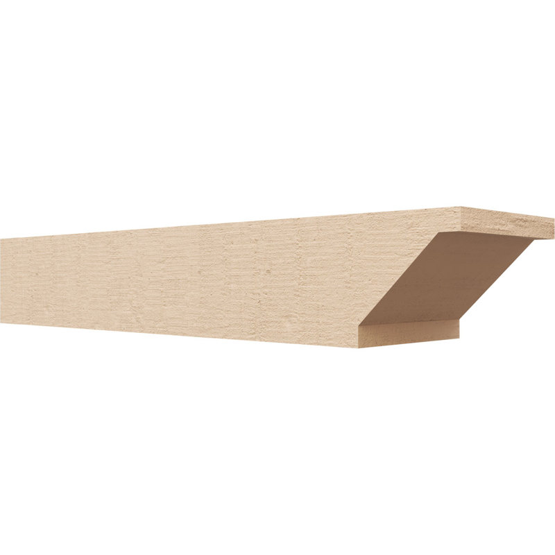 Burlington Woodgrain TimberThane Rafter Tail, Primed Tan, 4" H x 24" W x 6" D