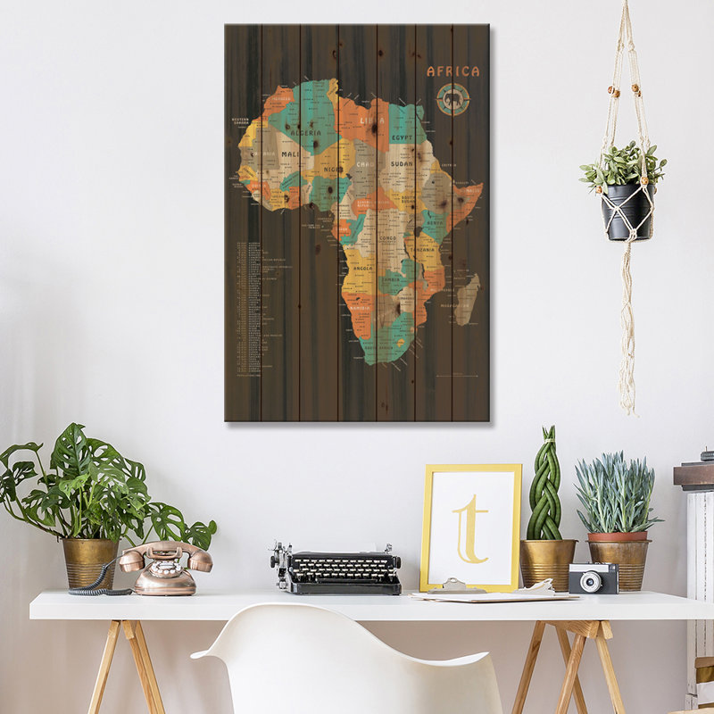 Carte de l'Afrique, L 26 po x H 40 po