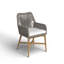 Vincente Wood Outdoor Dining Armchair with Cushion