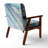 'Hanro - Blue Silver Spring II - Upholstered Modern Lake House Accent Arm Chair-1994107708