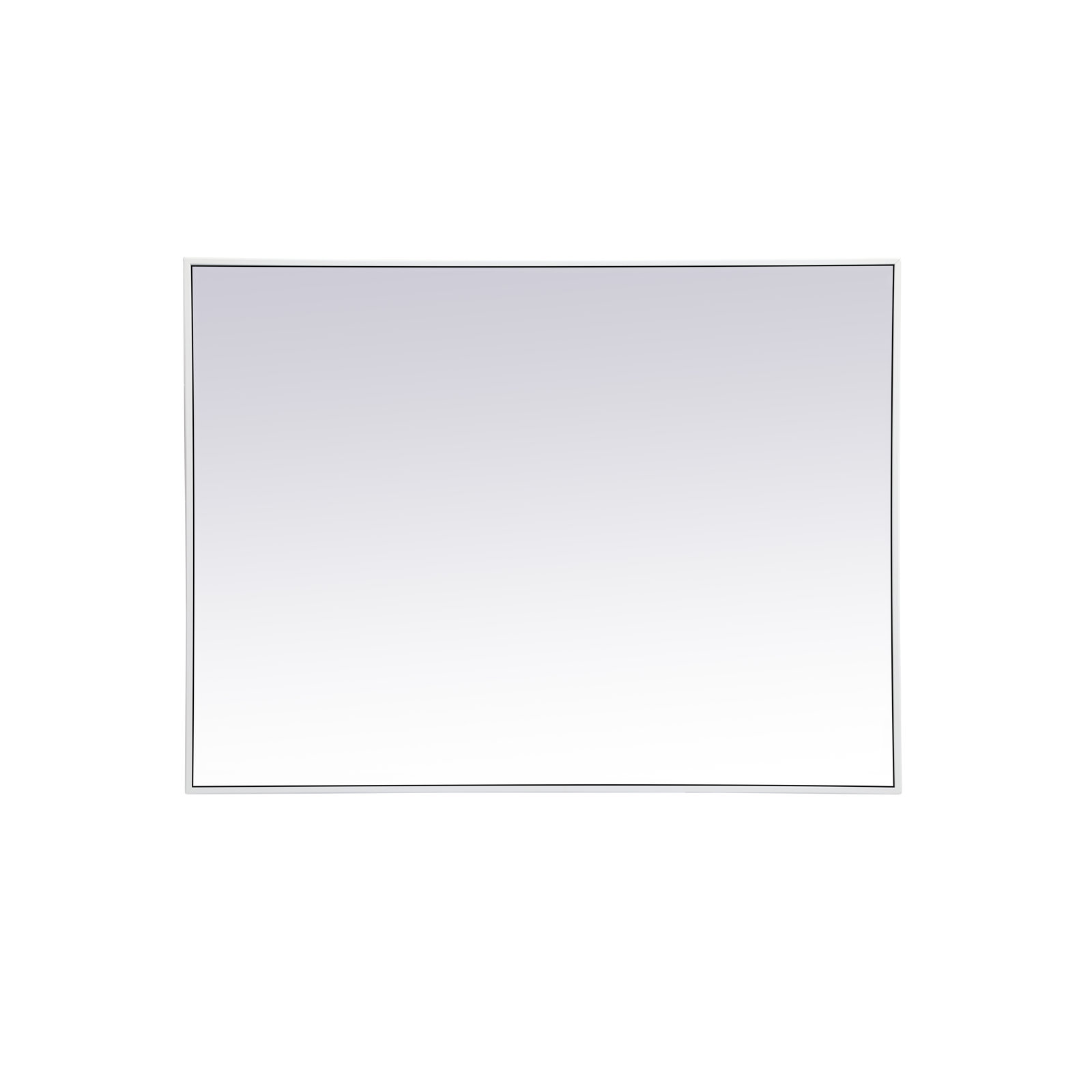 Sabine Metal Rectangle Wall Mirror, 40" x 30", White