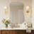 Contemporary Concave Edge Scalloped Bathroom Vanity Mirror | Stainless Steel Frame-2068031867-2057041960