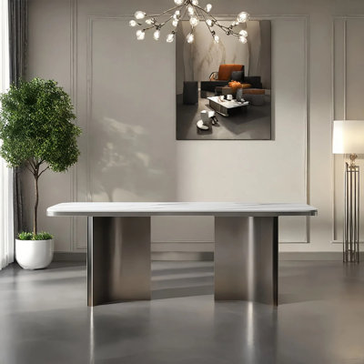 Luxurious and high-end rock plate dining table