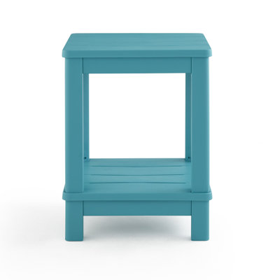 Keter Deluxe Adirondack Side Table Durable Resin Outdoor Double Tier Patio End Table