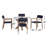 Fleur Round 4 - Person 48" Long Dining Set