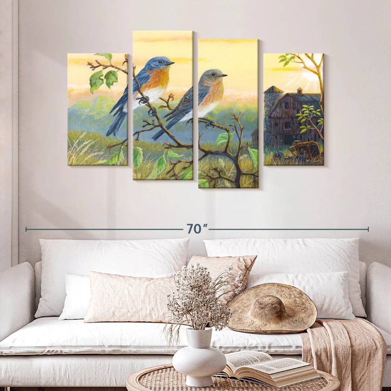 Brampt True Blue Bluebird, 32" H x 52" W