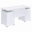 Bureau d'ordinateur blanc avec 2 tiroirs et une armoire