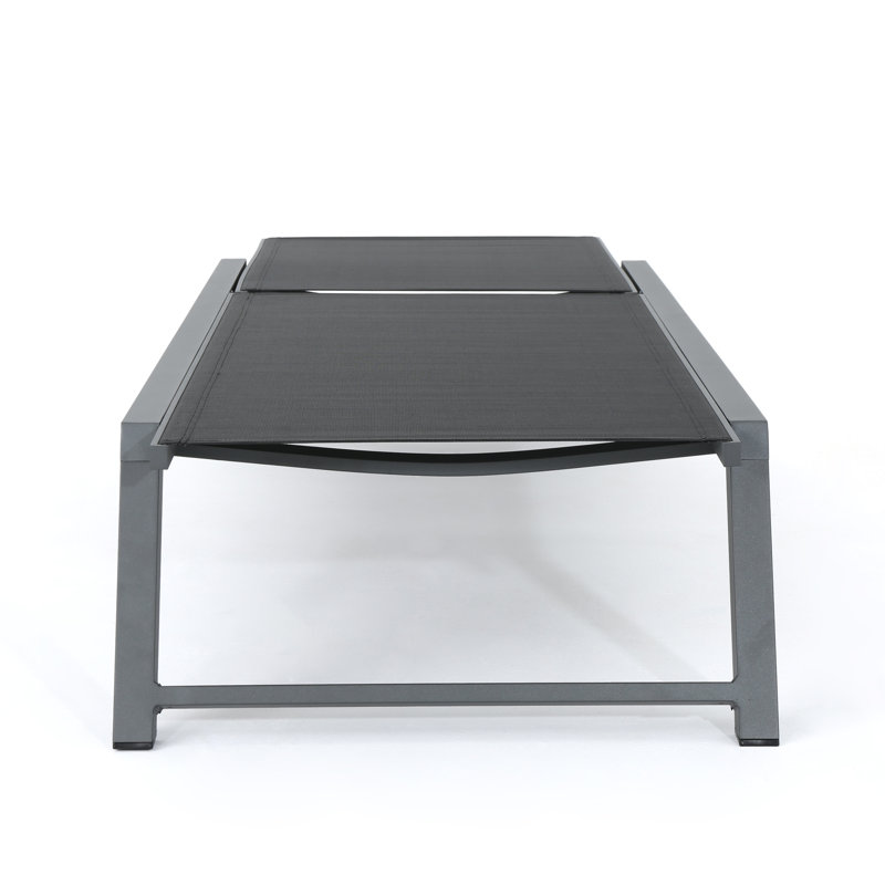 Petrie Outdoor Chaise Lounge Set, Gray