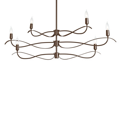 Willow 6 - Light Candle Style Classic Chandelier