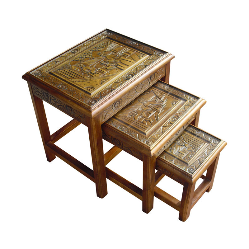 Abrams Glass Top Nesting Tables