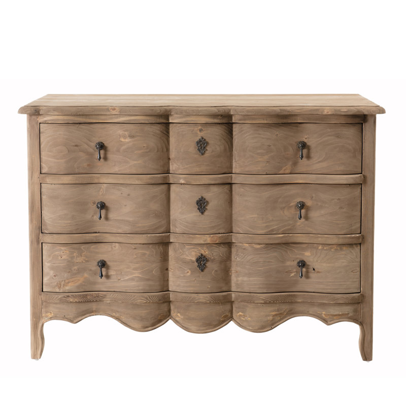 Cavallo Solid Wood 110cm W 3 - Drawer Chest of Drawers