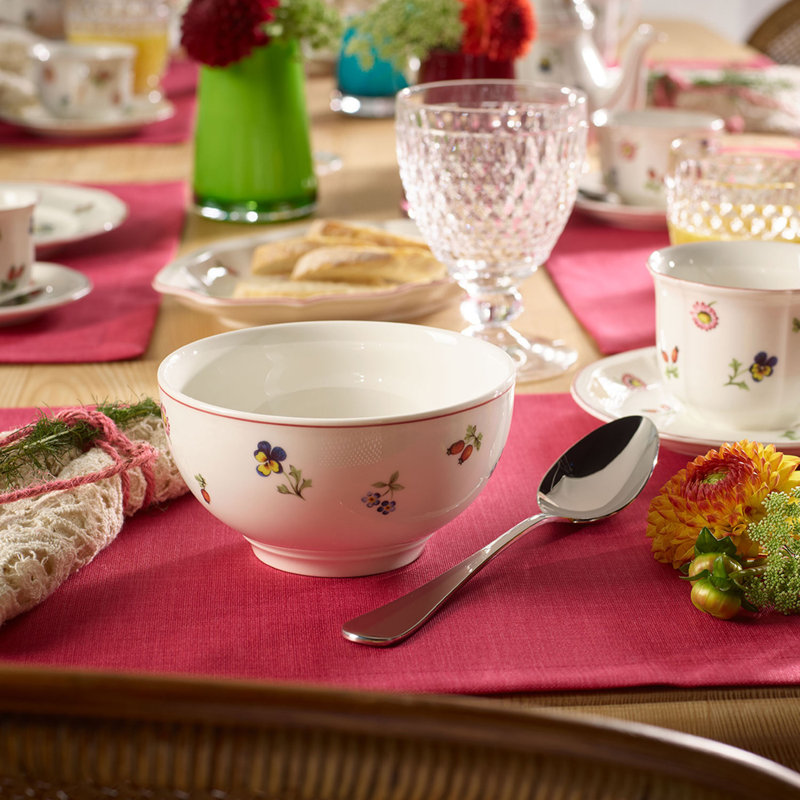 Couvert individuel 3 pièces en porcelaine, service pour 1 Petite Fleur