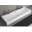 Lavabo de salle de bain à surface solide blanc matte 49,6 pouces Cantrio ST-604 SolidTech