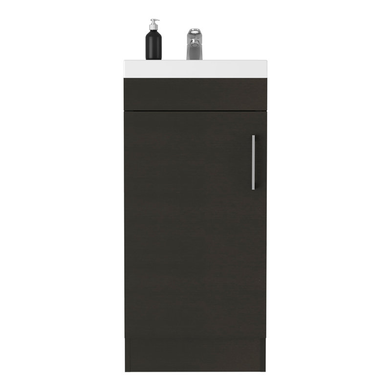 Meuble-lavabo simple à une porte Seville, noir