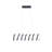 Modern Ceiling Pendant Light, Suspended Aluminum Spiral Loop, 23 Inch
