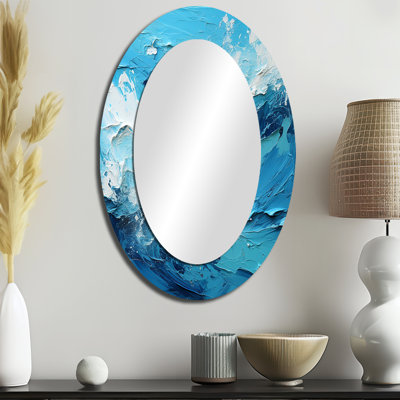 Miroir décoratif en métal Cerulean Seascape III - Paysages
