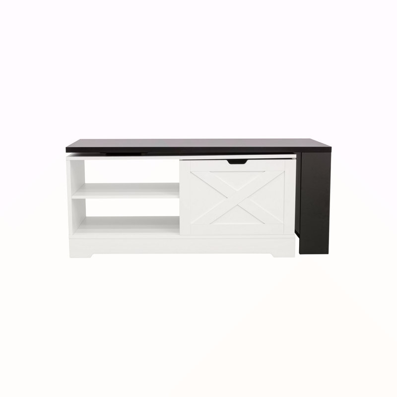 Table basse Farmhouse, Blanc/Noir