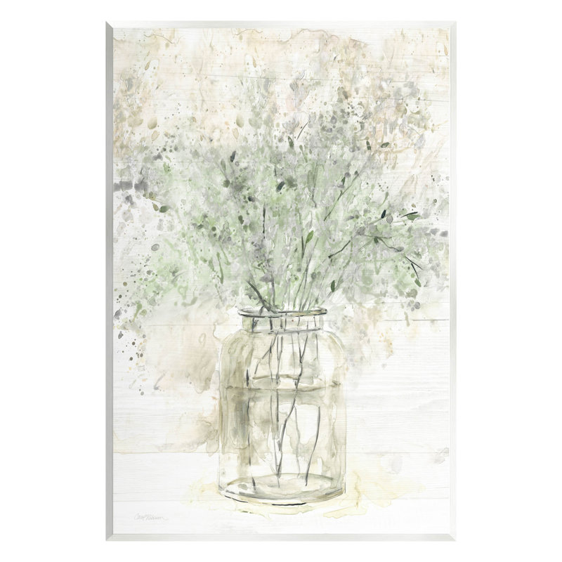 «Baby's Breath», art botanique par giclée par Carol Robinson, H 15 po x l 10 po x P 0,5 po, Bois