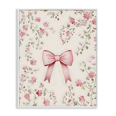 Girly Ribbon Bow Framed Giclee, design by Arlington Prints